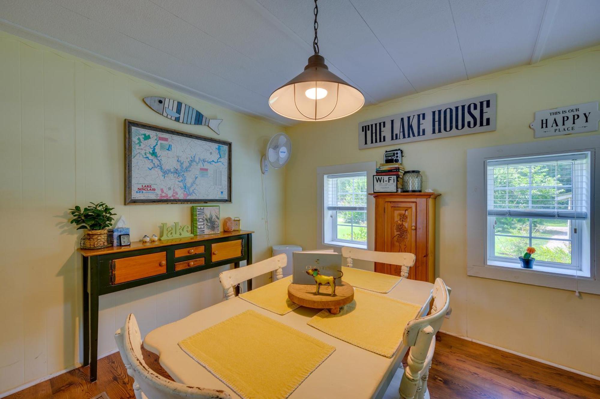 Lake Sinclair Crooked Creek Cottage With Fire Pit! Eatonton エクステリア 写真